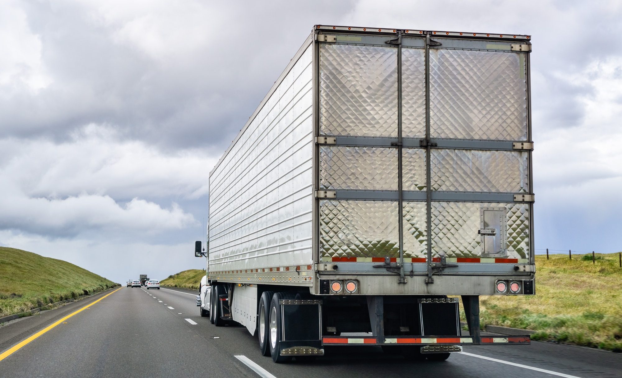 Truck driving on the interstates, California